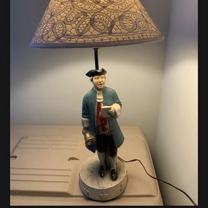 Vintage Revolutionary War Figural Table Lamp